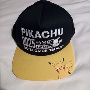 Pokemon Pikachu 0025 Youth Snapback Hat Cap  One Size